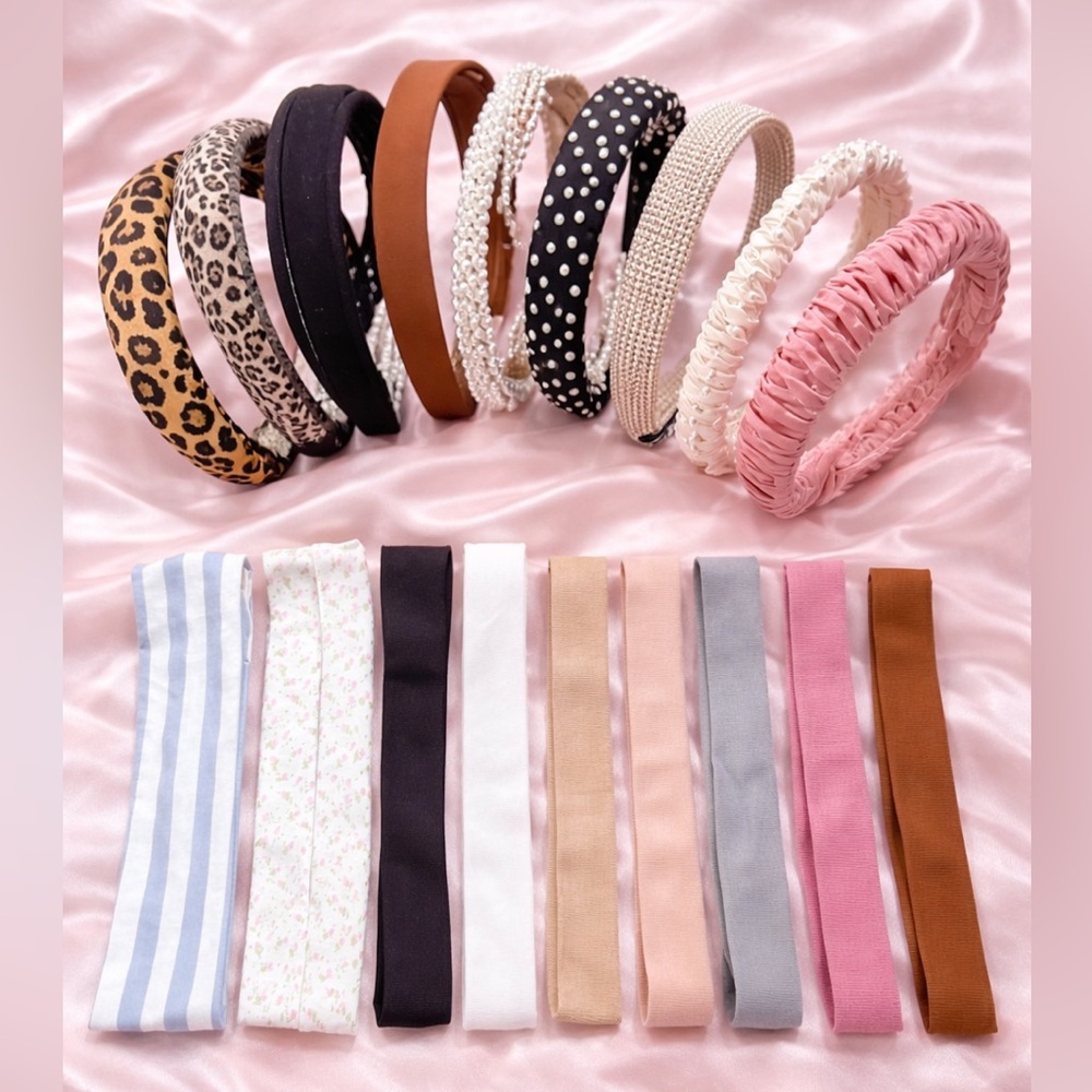 5 Pieces, Mystery Headbands Random, Pearls, Pattern, Soft, Plastic, etc.